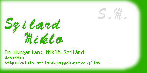 szilard miklo business card
