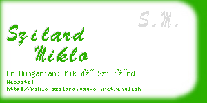 szilard miklo business card